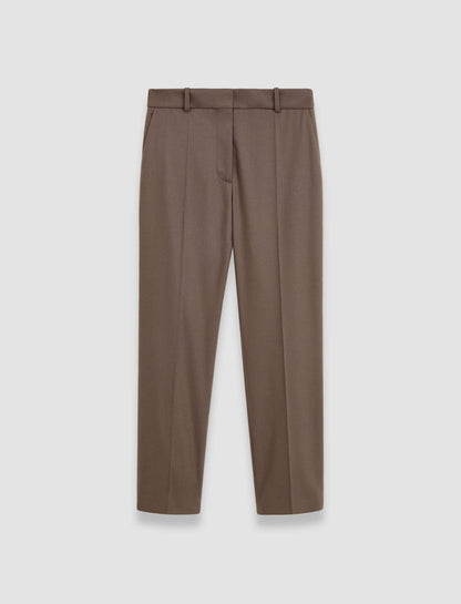 JOSEPH Fashion Women Light Wool Flannel Coleman Trousers Carob