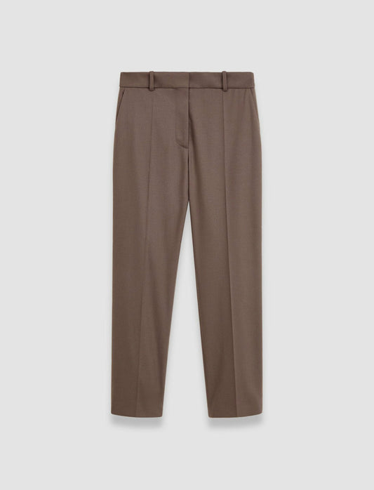 JOSEPH Fashion Women Light Wool Flannel Coleman Trousers Carob
