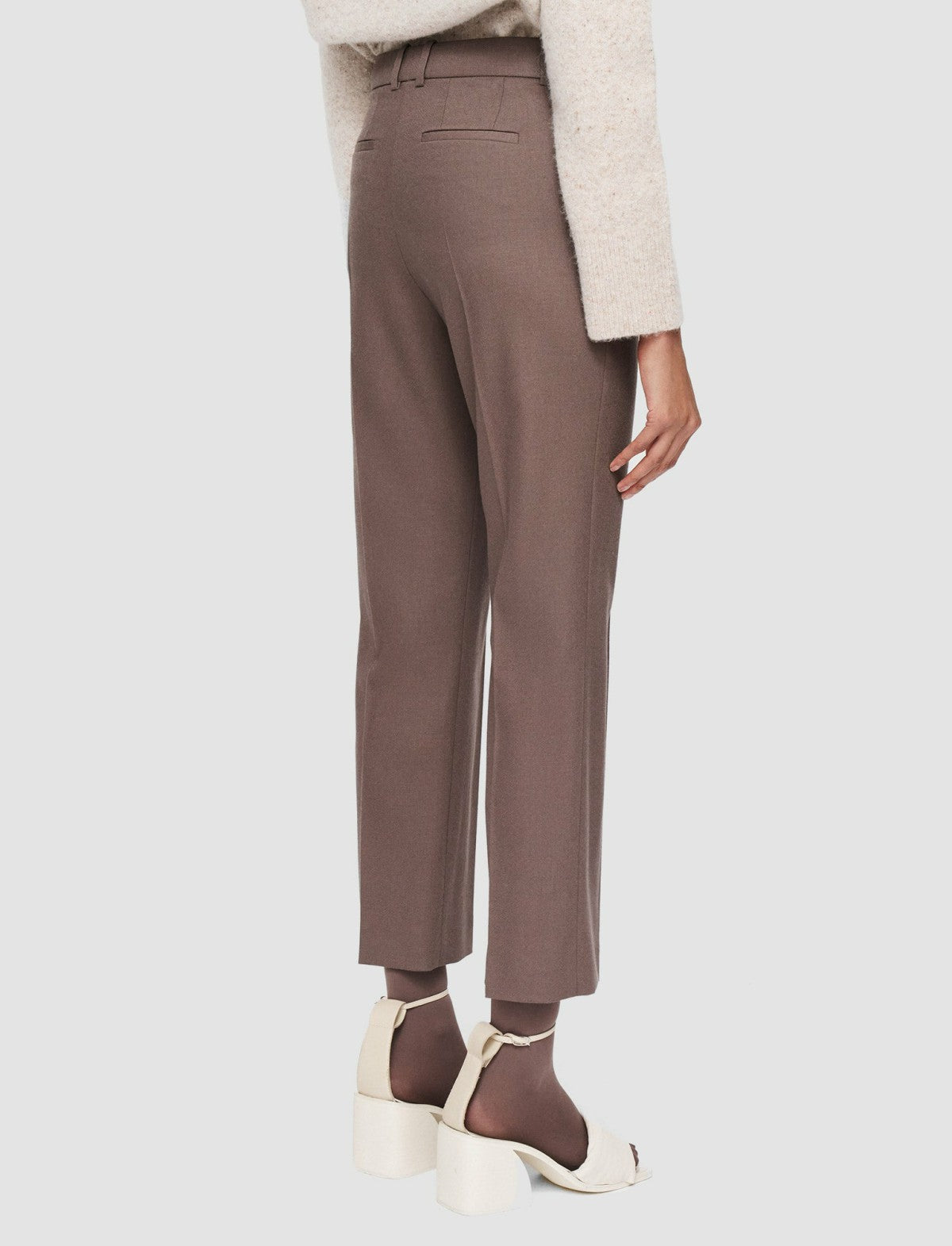JOSEPH Fashion Women Light Wool Flannel Coleman Trousers Carob