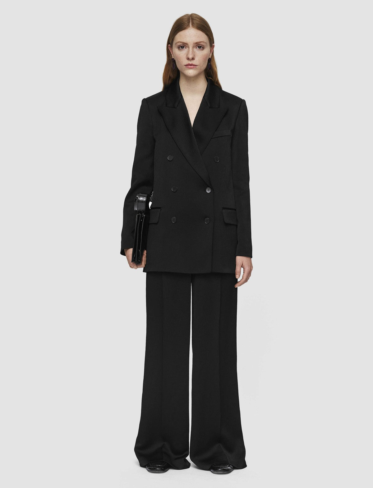 JOSEPH Fashion Women Joffrin Textured Viscose Jacket Black