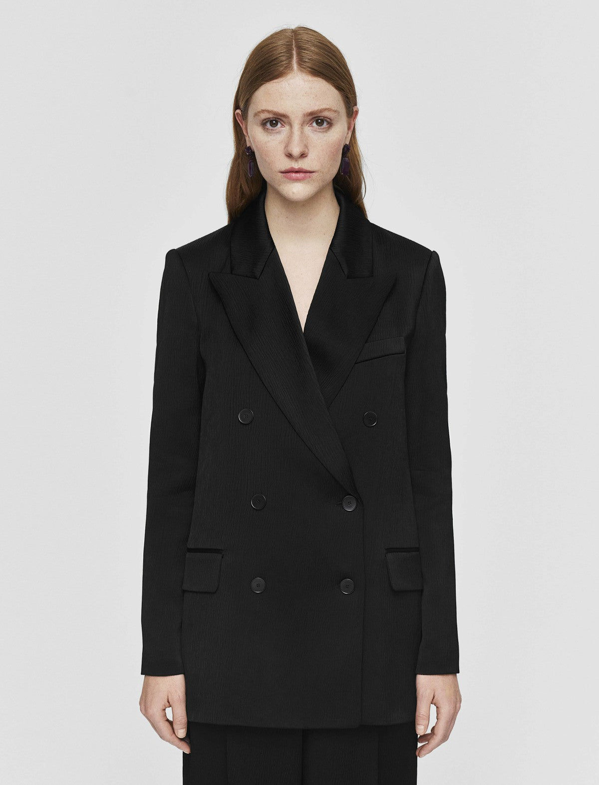JOSEPH Fashion Women Joffrin Textured Viscose Jacket Black