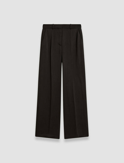 JOSEPH Fashion Women Alana Textured Viscose Trousers Black