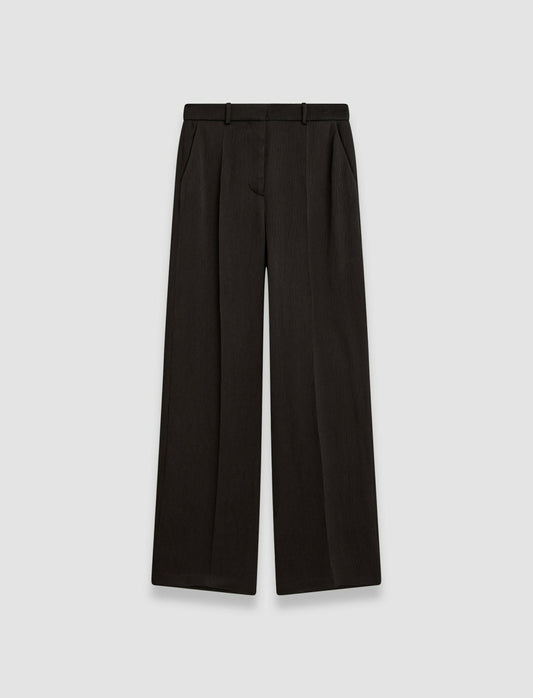 JOSEPH Fashion Women Alana Textured Viscose Trousers Black