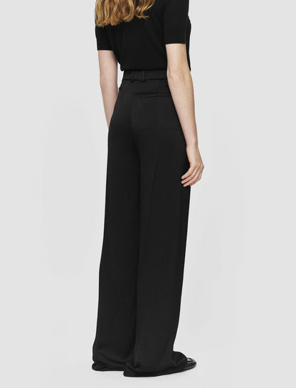JOSEPH Fashion Women Alana Textured Viscose Trousers Black