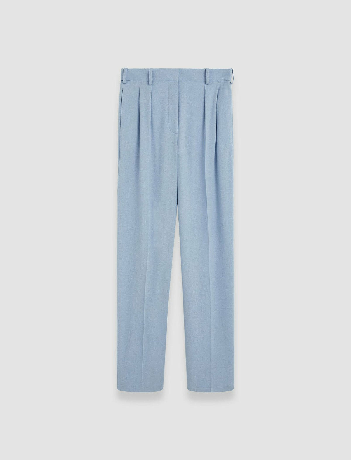 JOSEPH Fashion Women Bucklel Tailoring Crepe Trousers Faded Sky