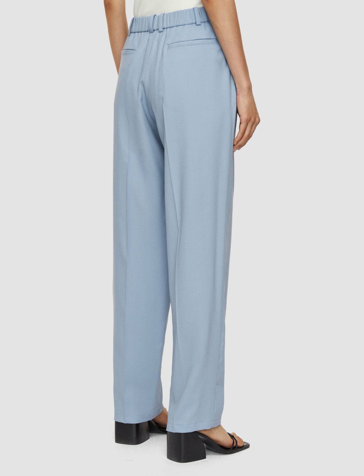 JOSEPH Fashion Women Bucklel Tailoring Crepe Trousers Faded Sky