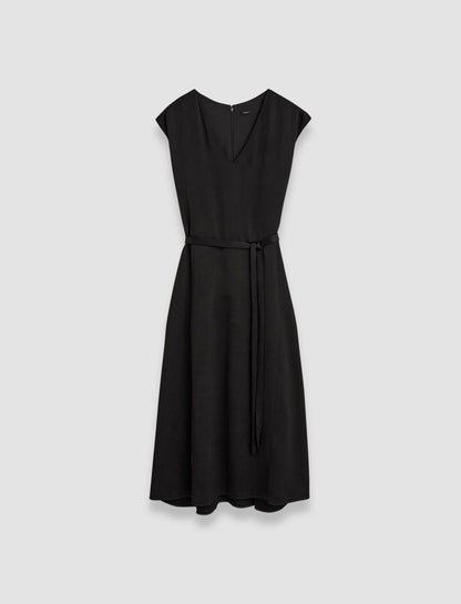 JOSEPH Fashion Women Lutece Textured Viscose Dress Black