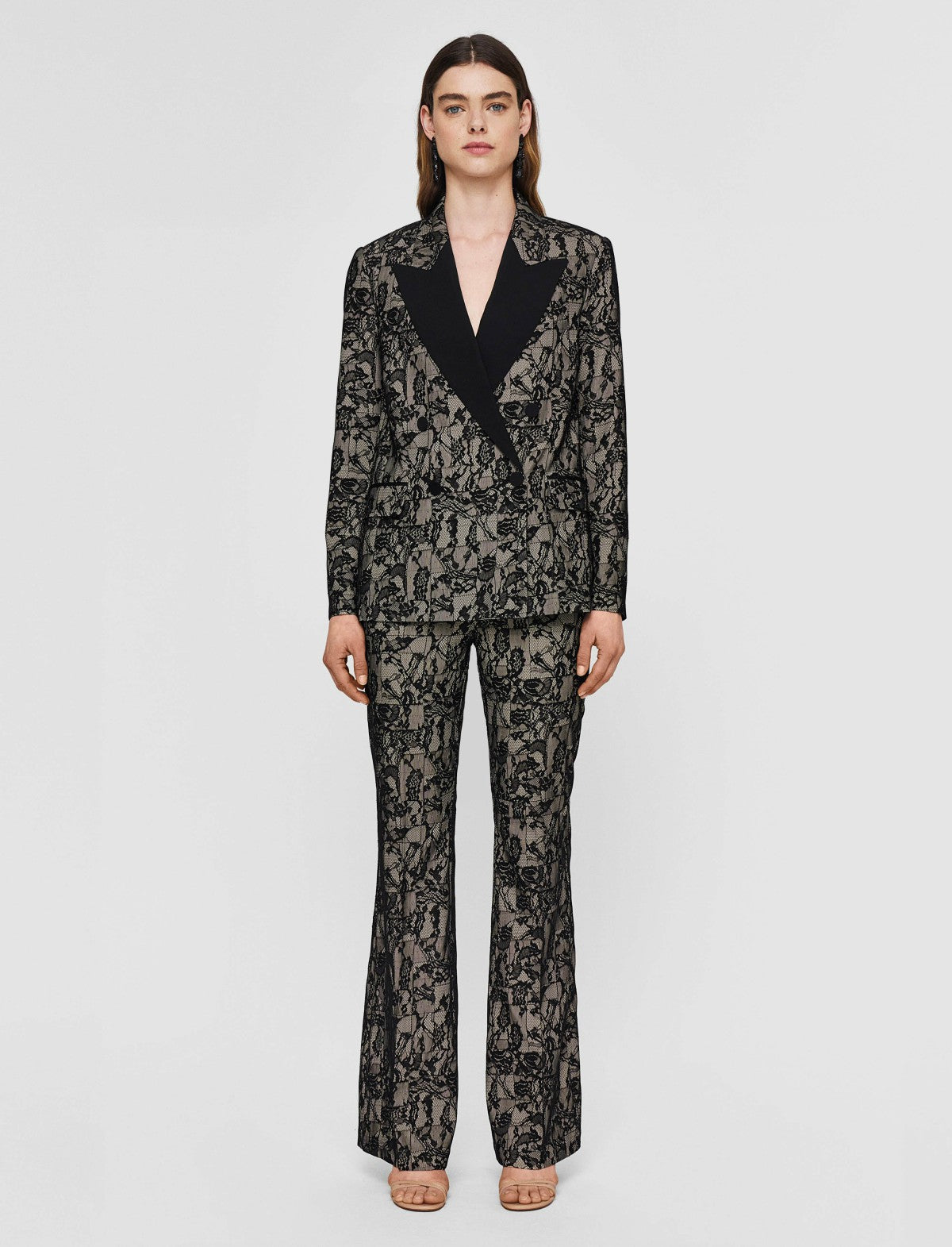JOSEPH Fashion Women Jaden Patchwork Lace Jacket Comet Combo