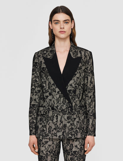 JOSEPH Fashion Women Jaden Patchwork Lace Jacket Comet Combo
