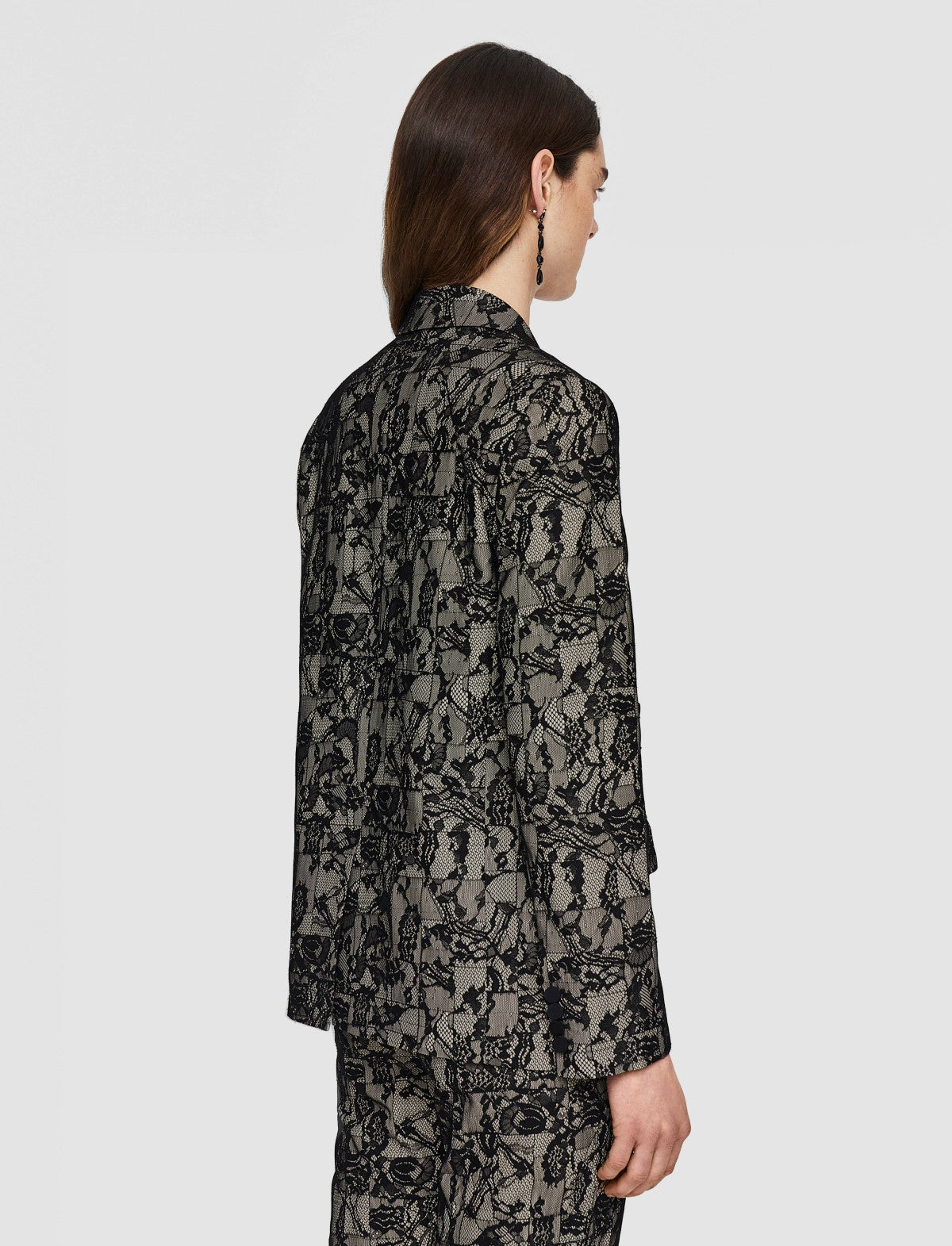 JOSEPH Fashion Women Jaden Patchwork Lace Jacket Comet Combo