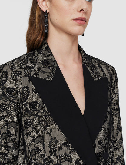 JOSEPH Fashion Women Jaden Patchwork Lace Jacket Comet Combo
