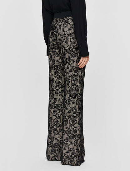 JOSEPH Fashion Women Tokyo Patchwork Lace Trousers Comet Combo