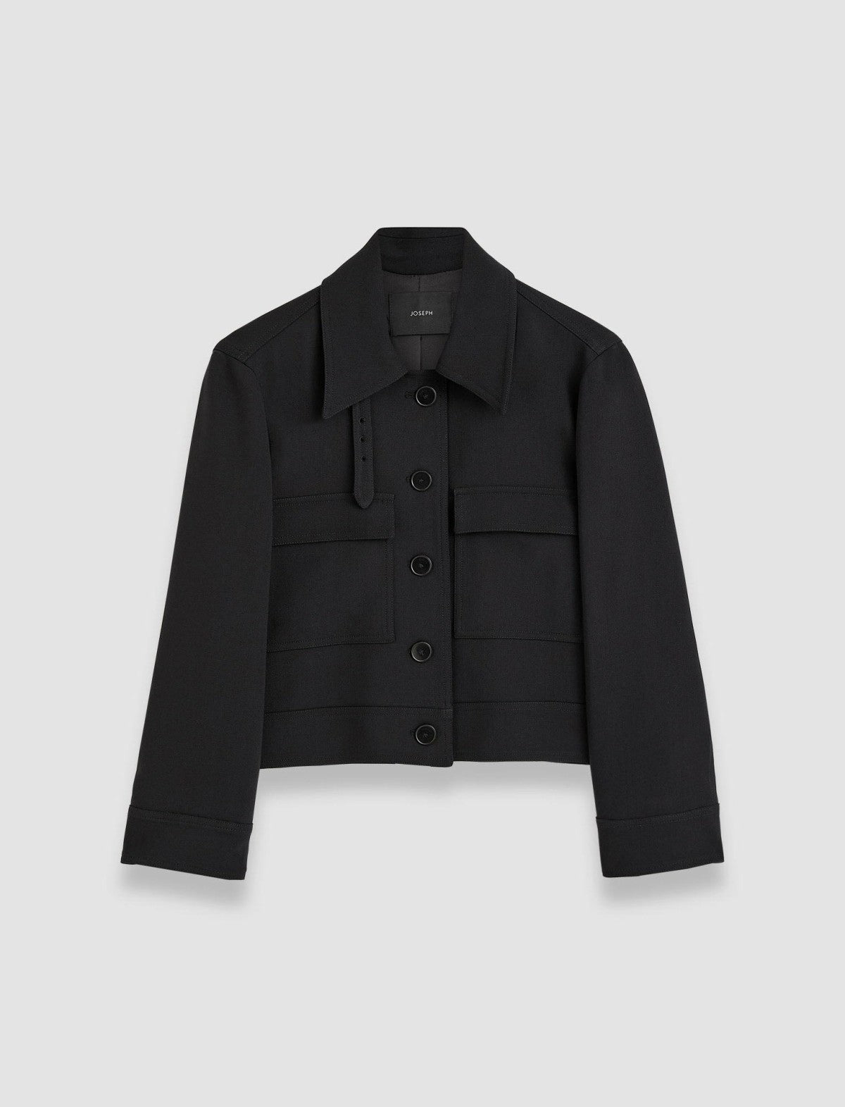 JOSEPH Fashion Women Mistral Fluid Twill Wool Jacket Black