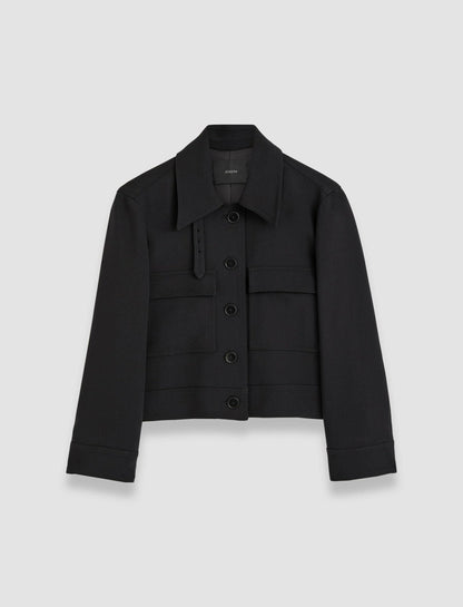 JOSEPH Fashion Women Mistral Fluid Twill Wool Jacket Black