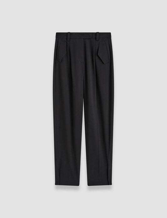 JOSEPH Fashion Women Alexis Fluid Twill Wool Trousers Black