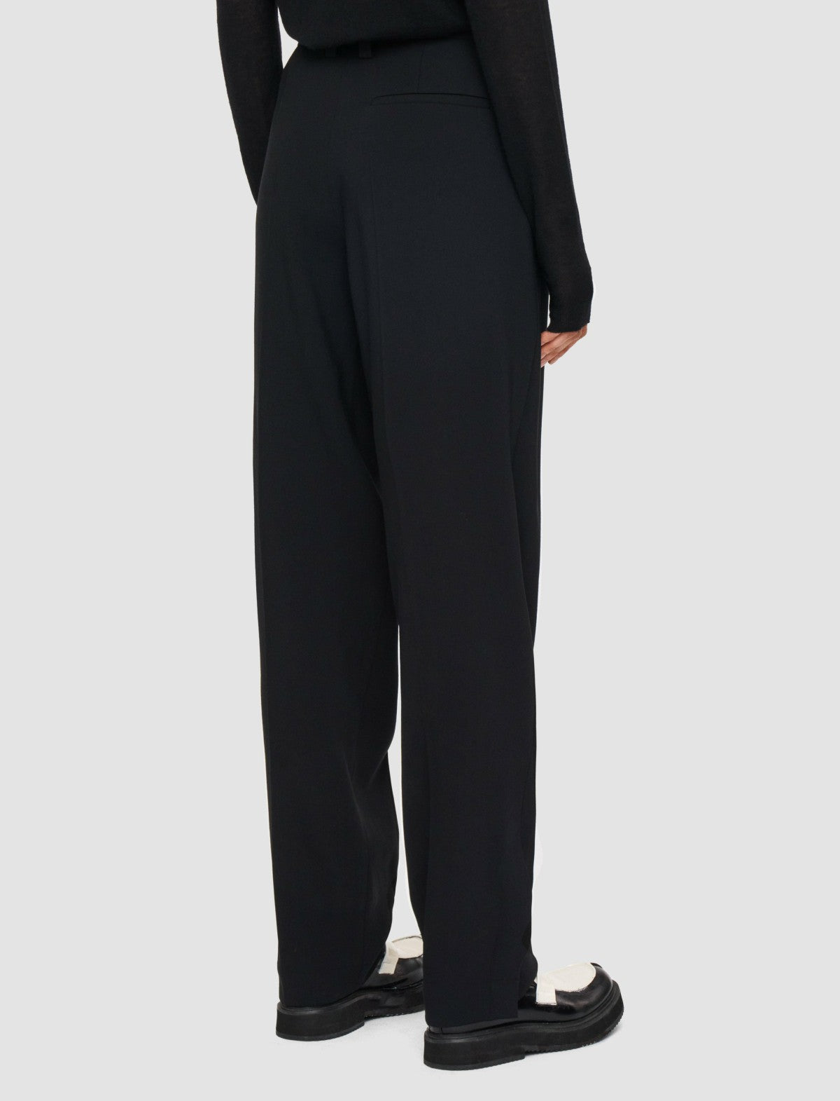 JOSEPH Fashion Women Alexis Fluid Twill Wool Trousers Black