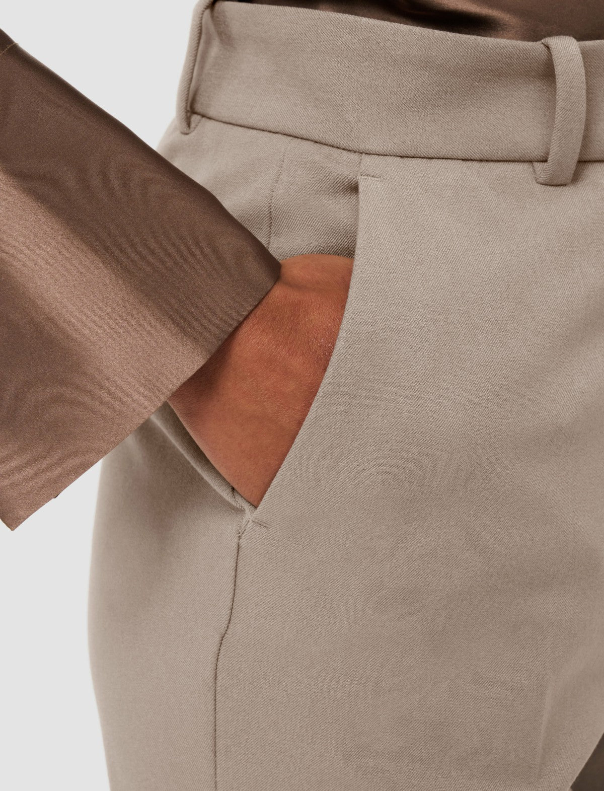 JOSEPH Fashion Women Tafira Gabardine Stretch Trousers Escargot