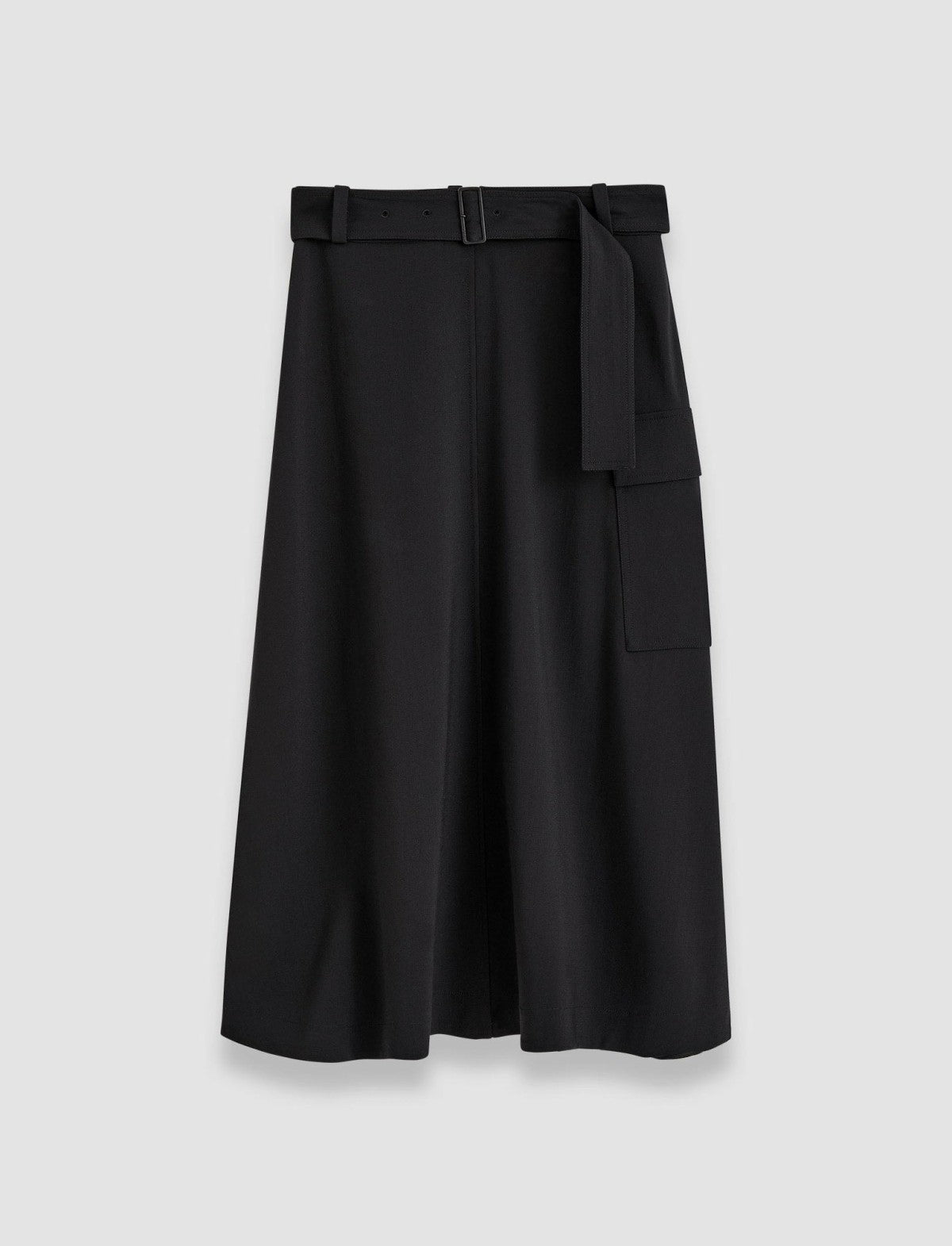JOSEPH Fashion Women Pernette Fluid Twill Wool Skirt Black