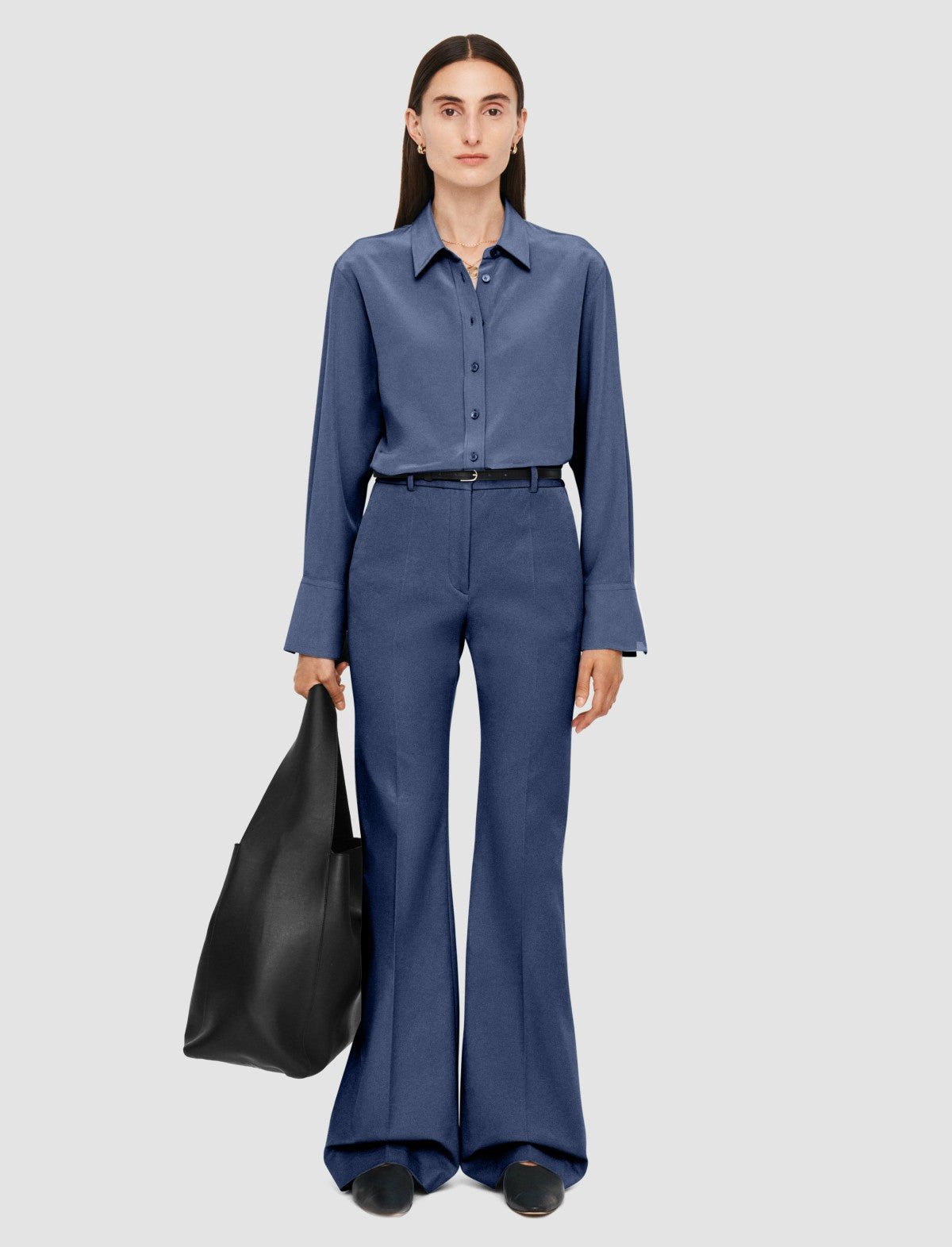 JOSEPH Fashion Women Tafira Gabardine Stretch Trousers Harbour