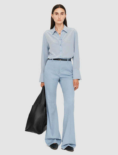 JOSEPH Fashion Women Tafira Gabardine Stretch Trousers Faded Sky