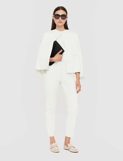 JOSEPH Fashion Women Coleman Gabardine Stretch Trousers White