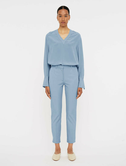 JOSEPH Fashion Women Coleman Gabardine Stretch Trousers Faded Sky