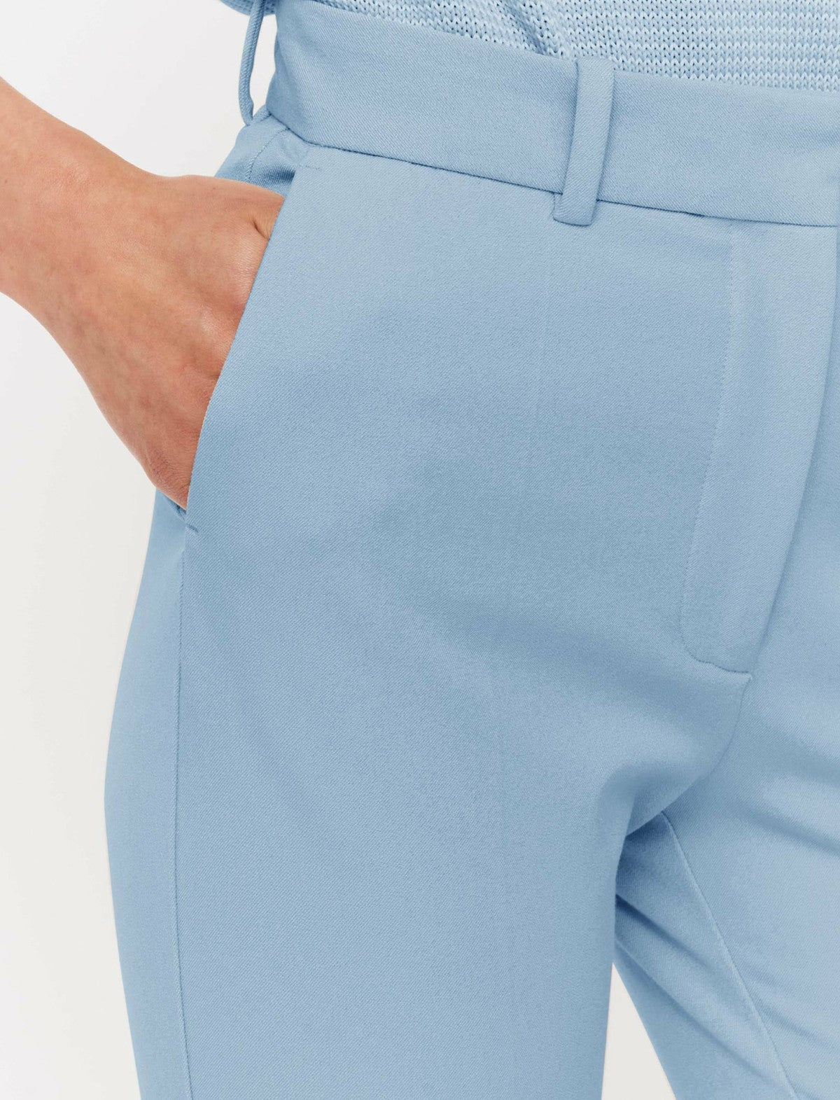JOSEPH Fashion Women Coleman Gabardine Stretch Trousers Faded Sky