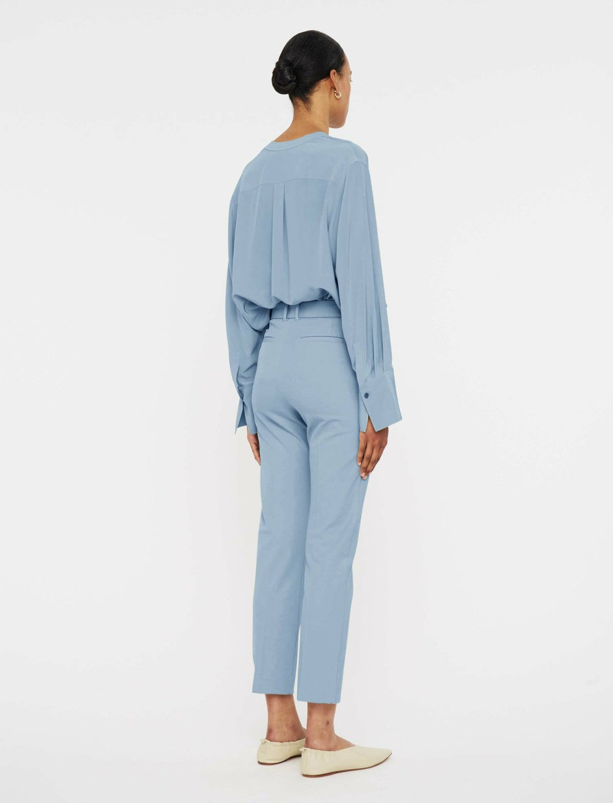 JOSEPH Fashion Women Coleman Gabardine Stretch Trousers Faded Sky
