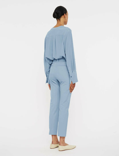 JOSEPH Fashion Women Coleman Gabardine Stretch Trousers Faded Sky