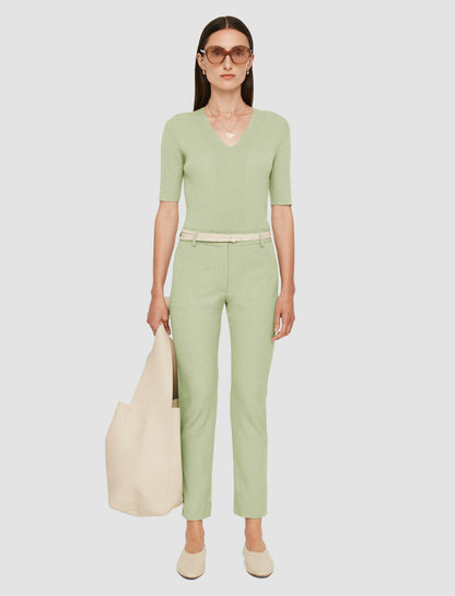 JOSEPH Fashion Women New Eliston Gabardine Stretch Trousers Matcha