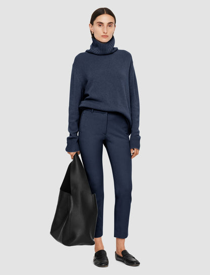 JOSEPH Fashion Women New Eliston Gabardine Stretch Trousers Harbour