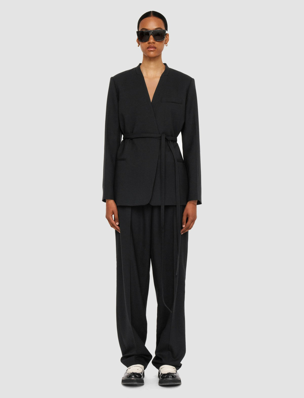 JOSEPH Fashion Women Victor Tailoring Crepe Jacket Black