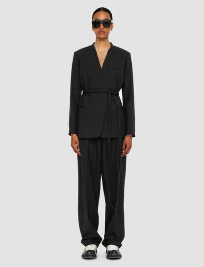 JOSEPH Fashion Women Victor Tailoring Crepe Jacket Black