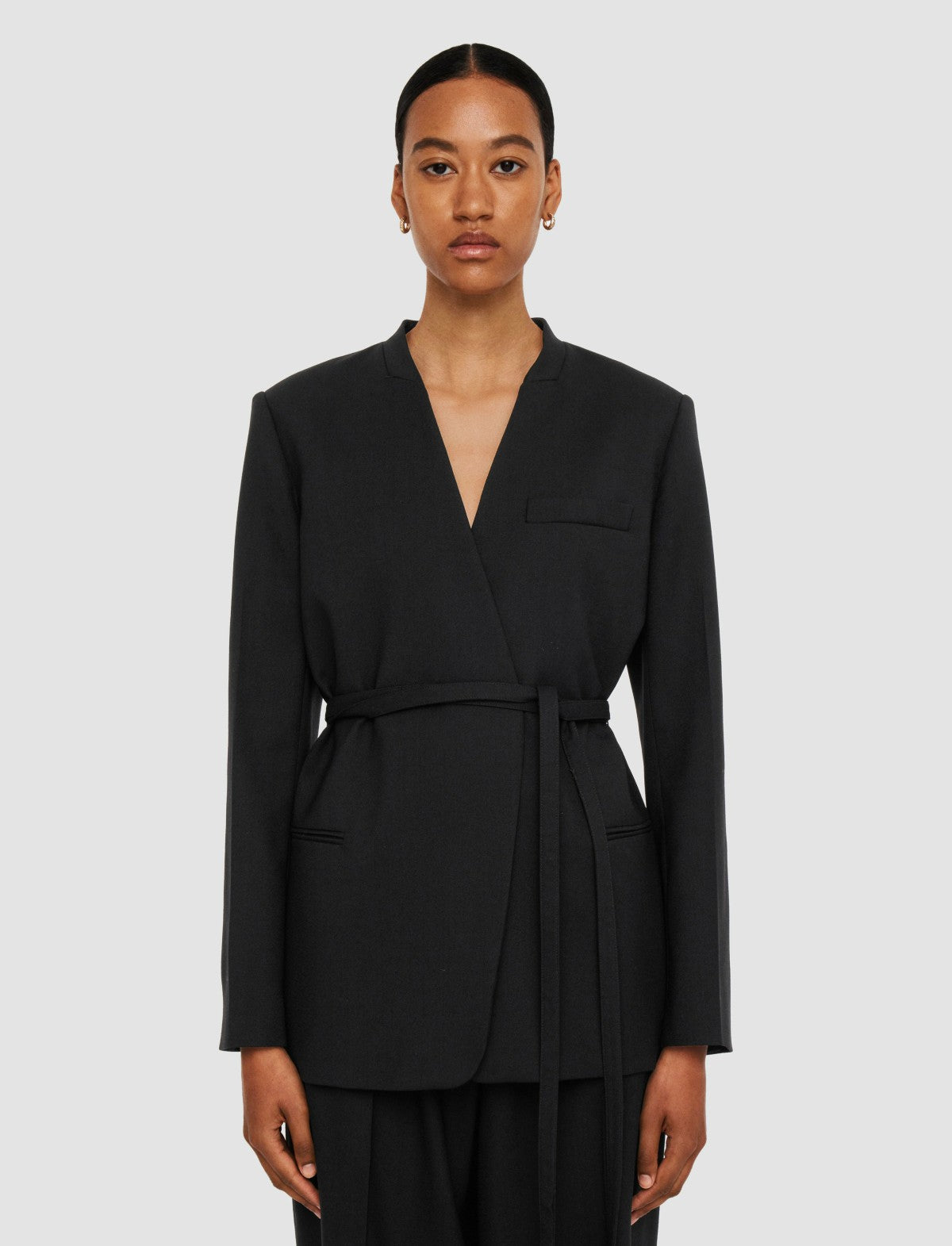 JOSEPH Fashion Women Victor Tailoring Crepe Jacket Black