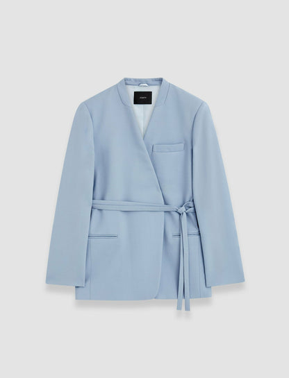 JOSEPH Fashion Women Victor Tailoring Crepe Jacket Faded Sky