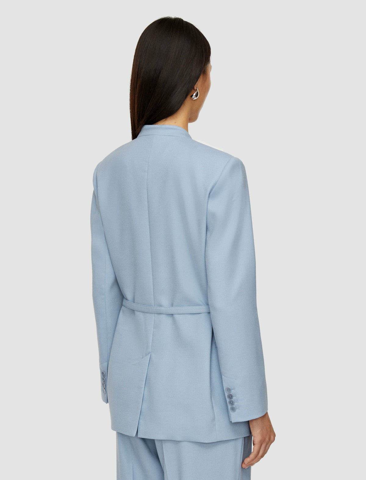 JOSEPH Fashion Women Victor Tailoring Crepe Jacket Faded Sky