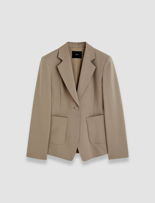 JOSEPH Fashion Women Glenview Tailoring Wool Stretch Jacket Escargot