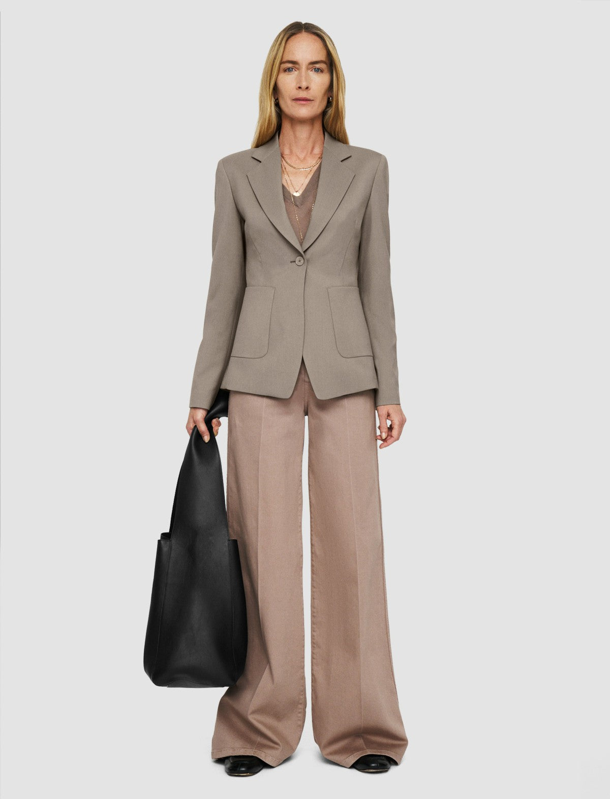 JOSEPH Fashion Women Glenview Tailoring Wool Stretch Jacket Escargot