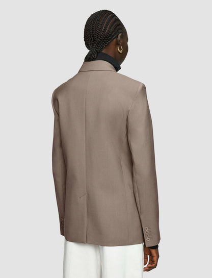 JOSEPH Fashion Women Jaden Tailoring Wool Stretch Jacket Escargot