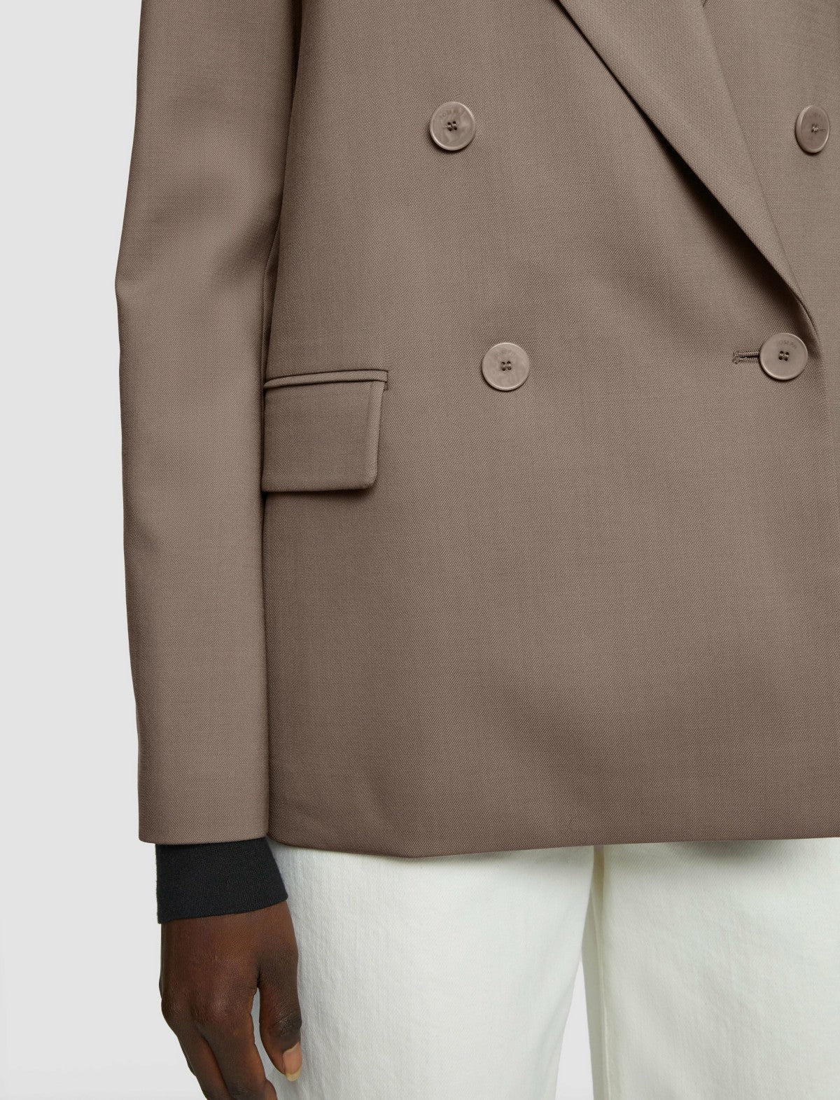 JOSEPH Fashion Women Jaden Tailoring Wool Stretch Jacket Escargot