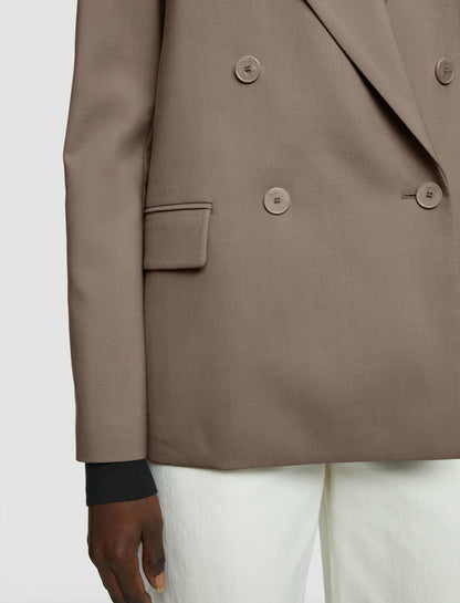 JOSEPH Fashion Women Jaden Tailoring Wool Stretch Jacket Escargot