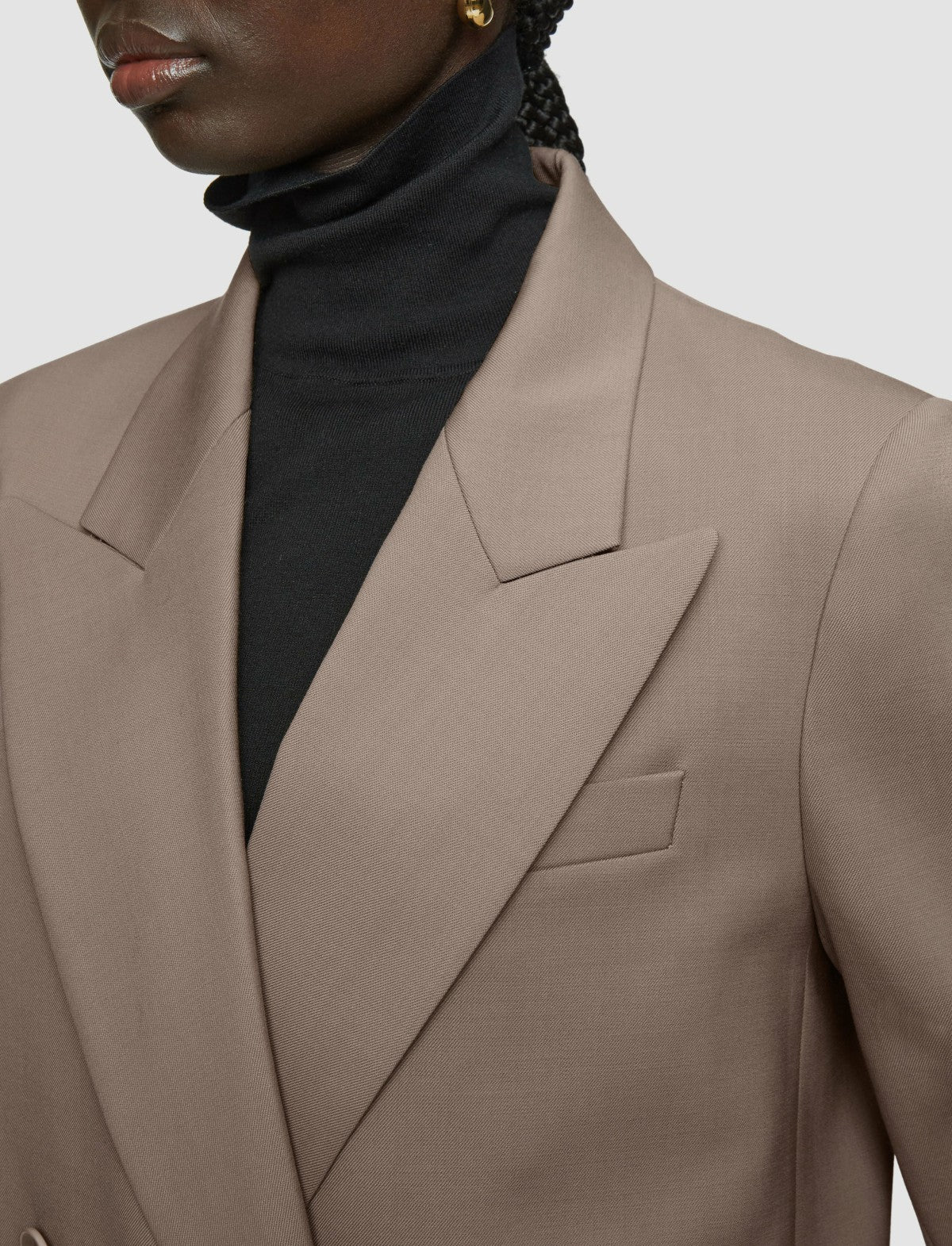 JOSEPH Fashion Women Jaden Tailoring Wool Stretch Jacket Escargot