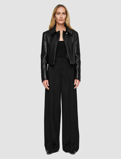 JOSEPH Fashion Women Alana Tailoring Wool Stretch Trousers Black