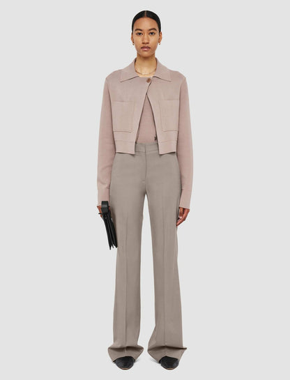 JOSEPH Fashion Women Morissey Tailoring Wool Stretch Trousers Escargot