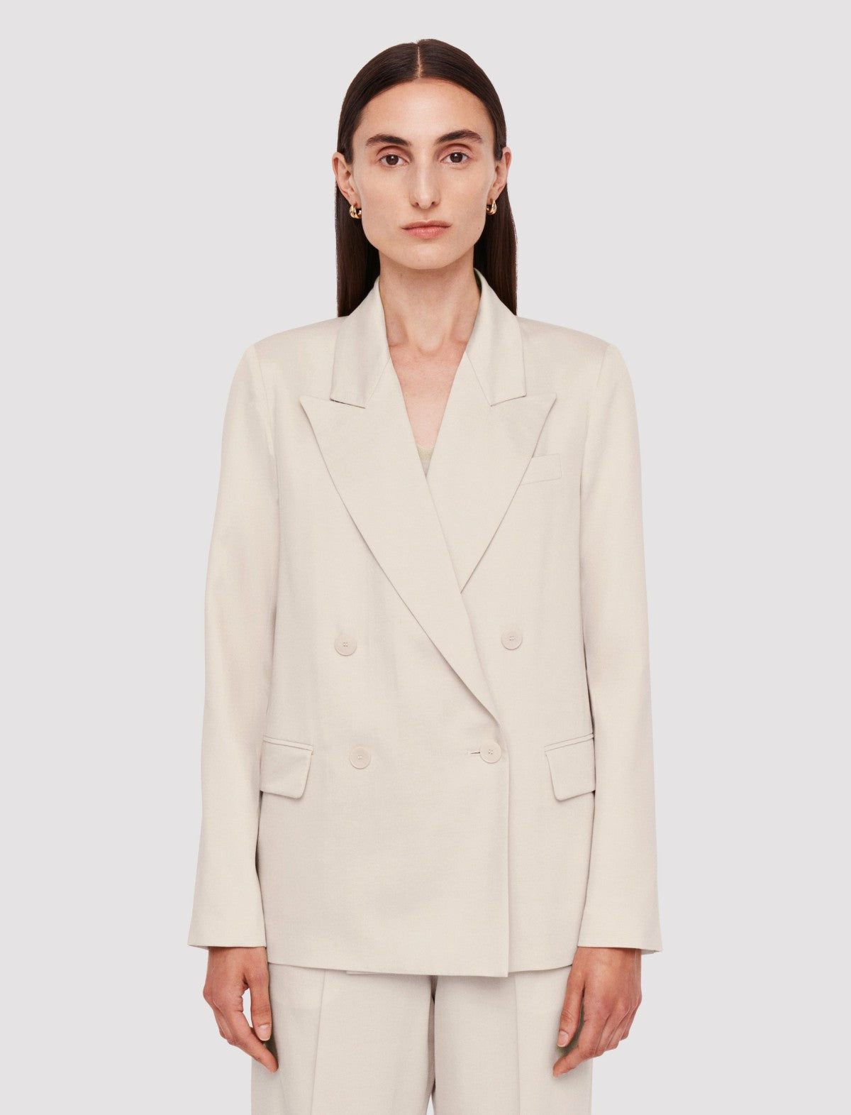 JOSEPH Fashion Women Jaden Soft Viscose Tailoring Jacket Quail