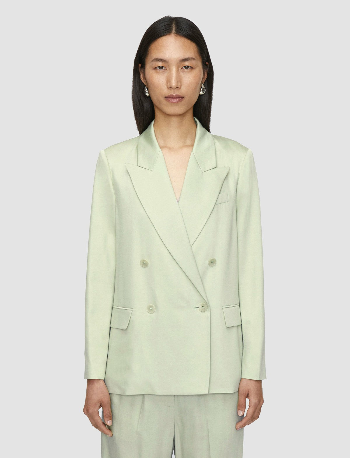 JOSEPH Fashion Women Jaden Soft Viscose Tailoring Jacket Matcha