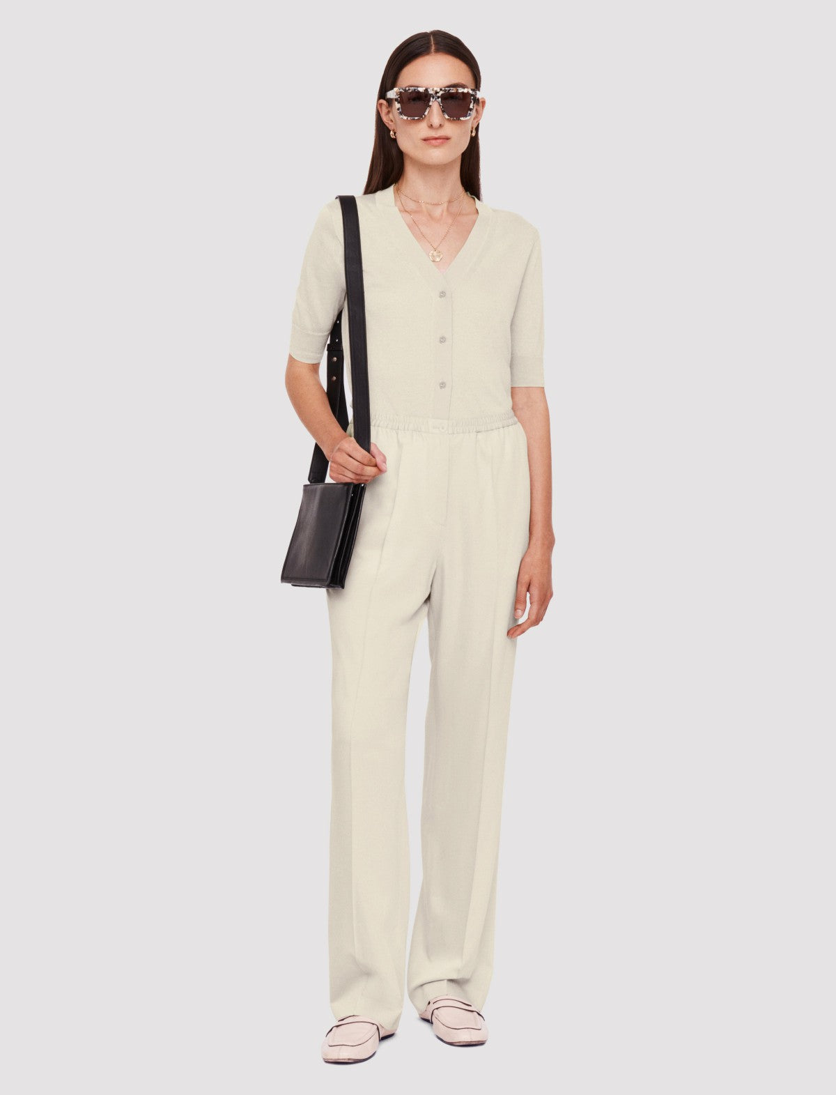 JOSEPH Fashion Women Tahiti Soft Viscose Tailoring Trousers Quail