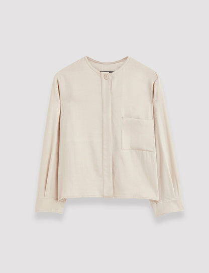 JOSEPH Fashion Women Vega Soft Viscose Tailoring Shirt Quail