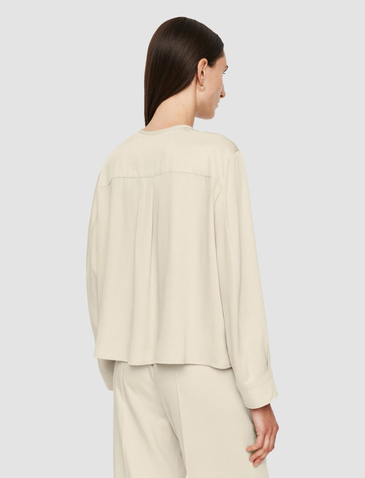 JOSEPH Fashion Women Vega Soft Viscose Tailoring Shirt Quail