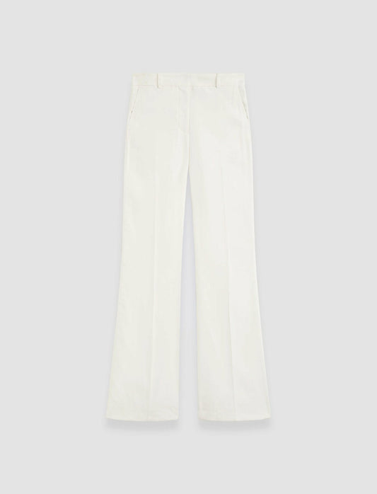 JOSEPH Fashion Women Tafira Linen Stretch Trousers Ivory